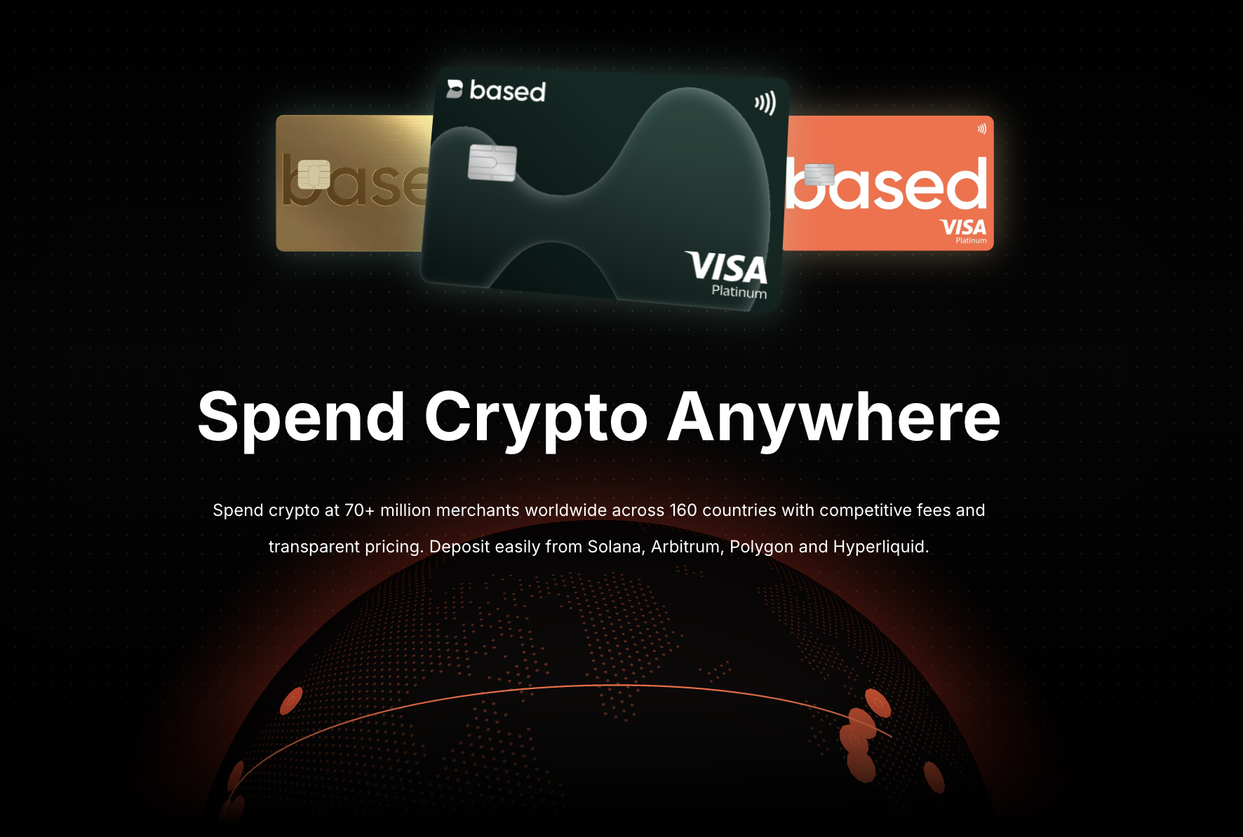 Spend Crypto Anywhere with Based Visa Cards